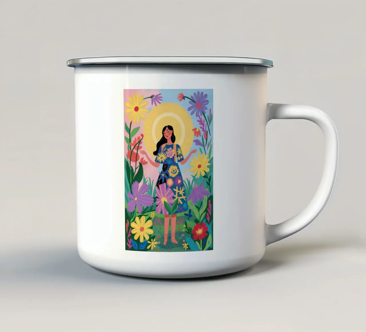 Dea della flora tazza in smalto da Monuments Fire