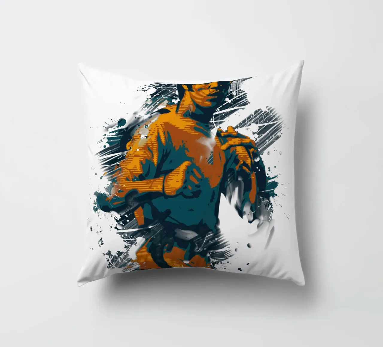 Bruce Lee the Legend cuscino da Lembayung art