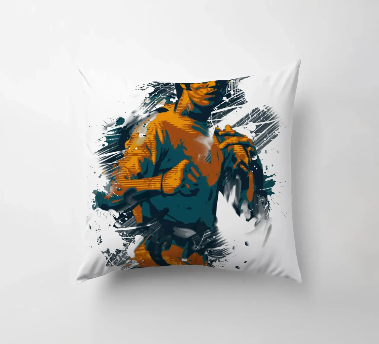 Bruce Lee the Legend cuscino da Lembayung art