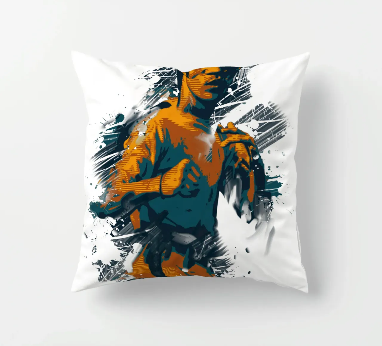 Bruce Lee the Legend cuscino da Lembayung art