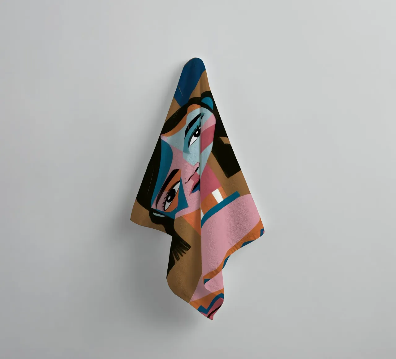 Azure Bow Visage towel by Giant Foxs