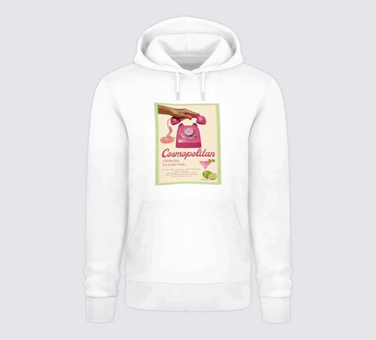 Cosmopolitan Chiama le ragazze - Poster rosa felpa con cappuccio da noahmiss