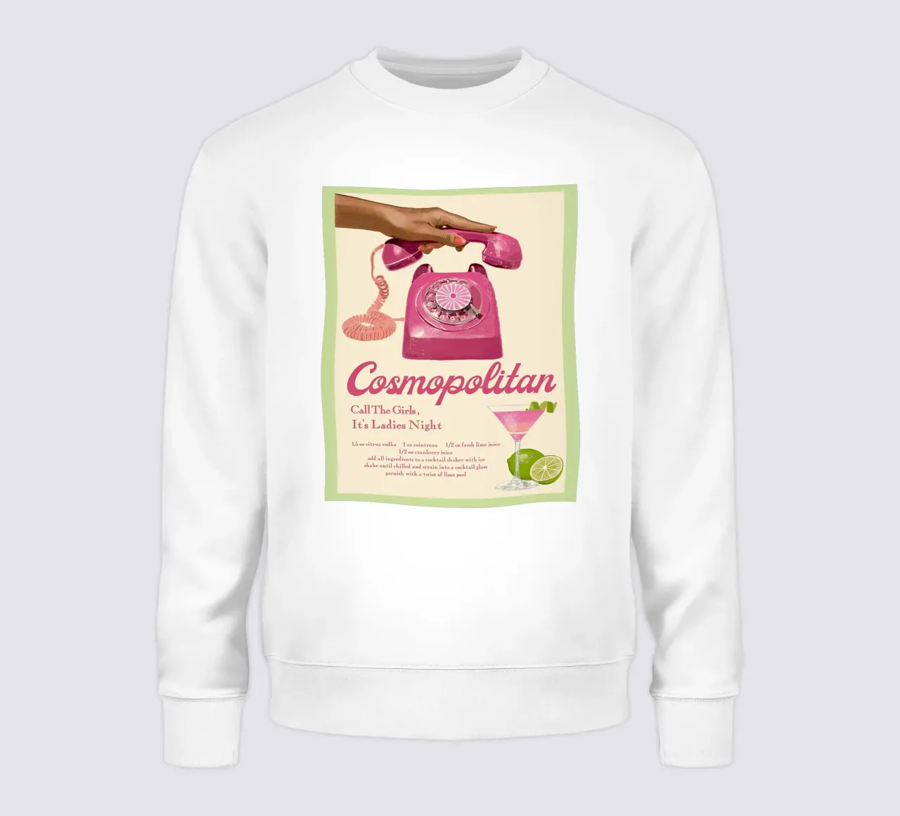 Cosmopolitan Chiama le ragazze - Poster rosa felpa da noahmiss