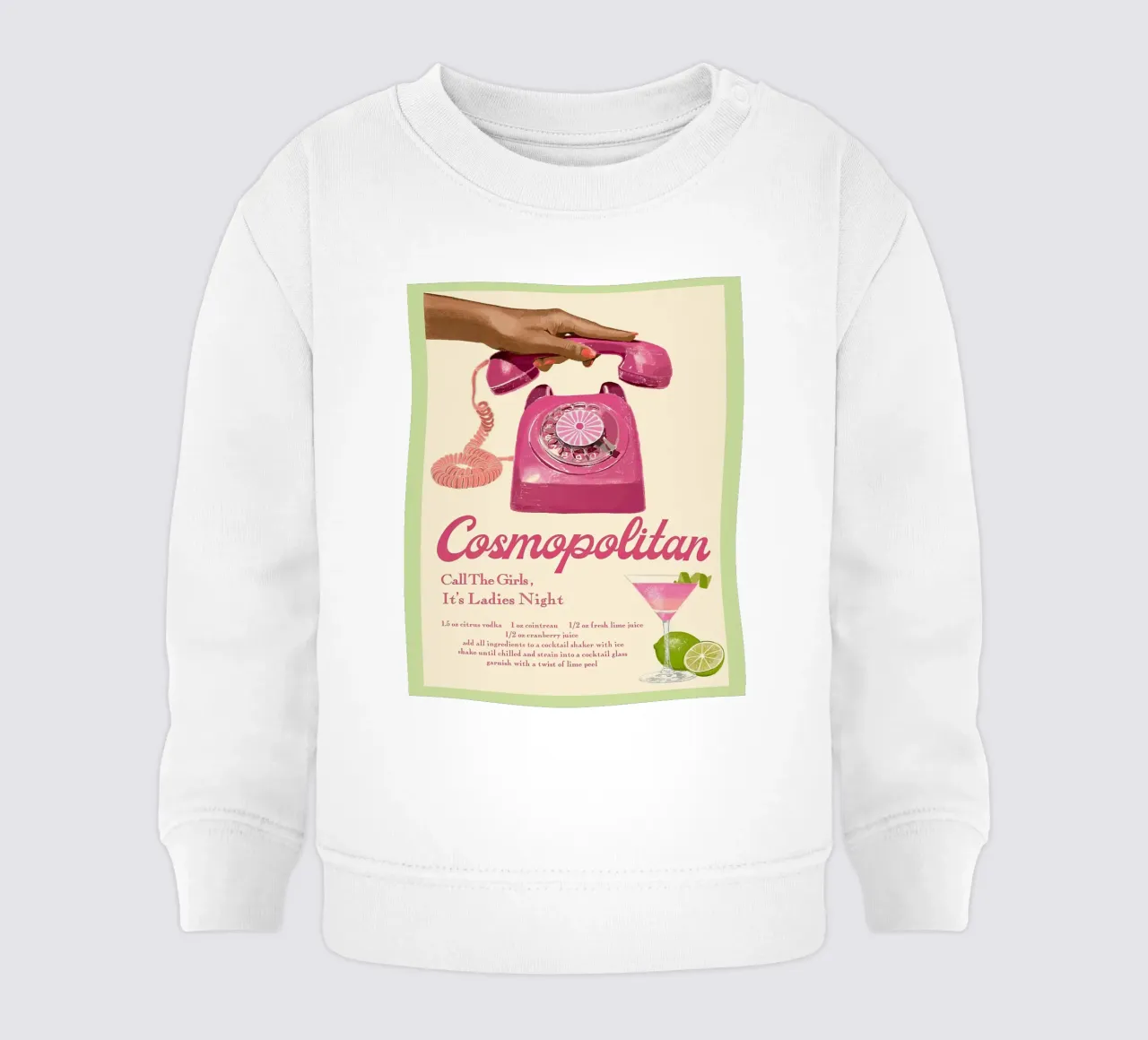 Cosmopolitan Chiama le ragazze - Poster rosa felpa neonato da noahmiss