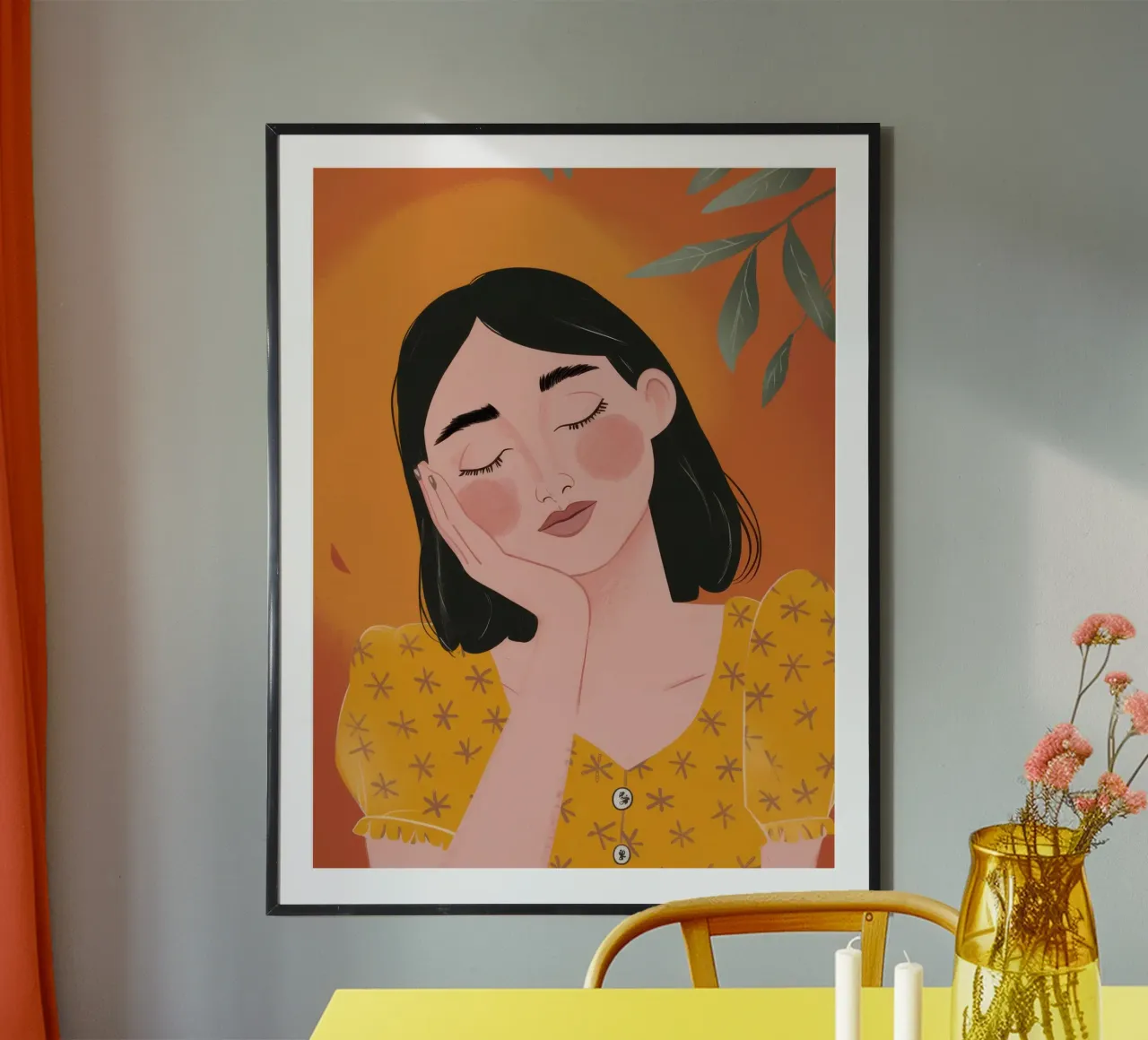 Sogno del raggio di sole d'oro poster con telaio in alluminio da Giant Foxs