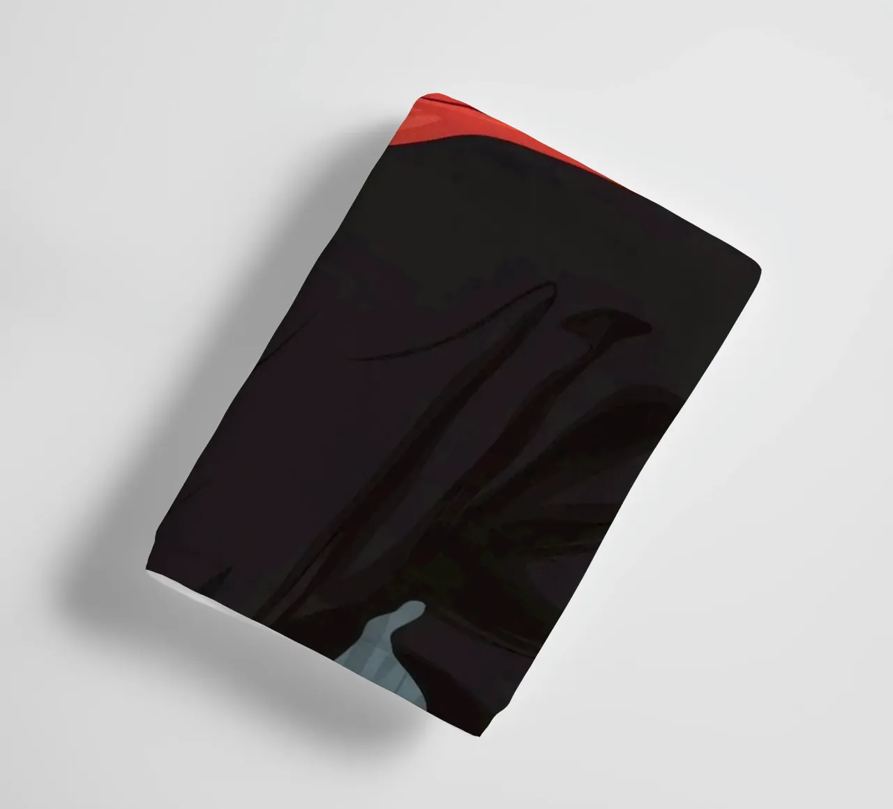 Karmijnrode zonsondergang badhanddoek van Mossy Pigment
