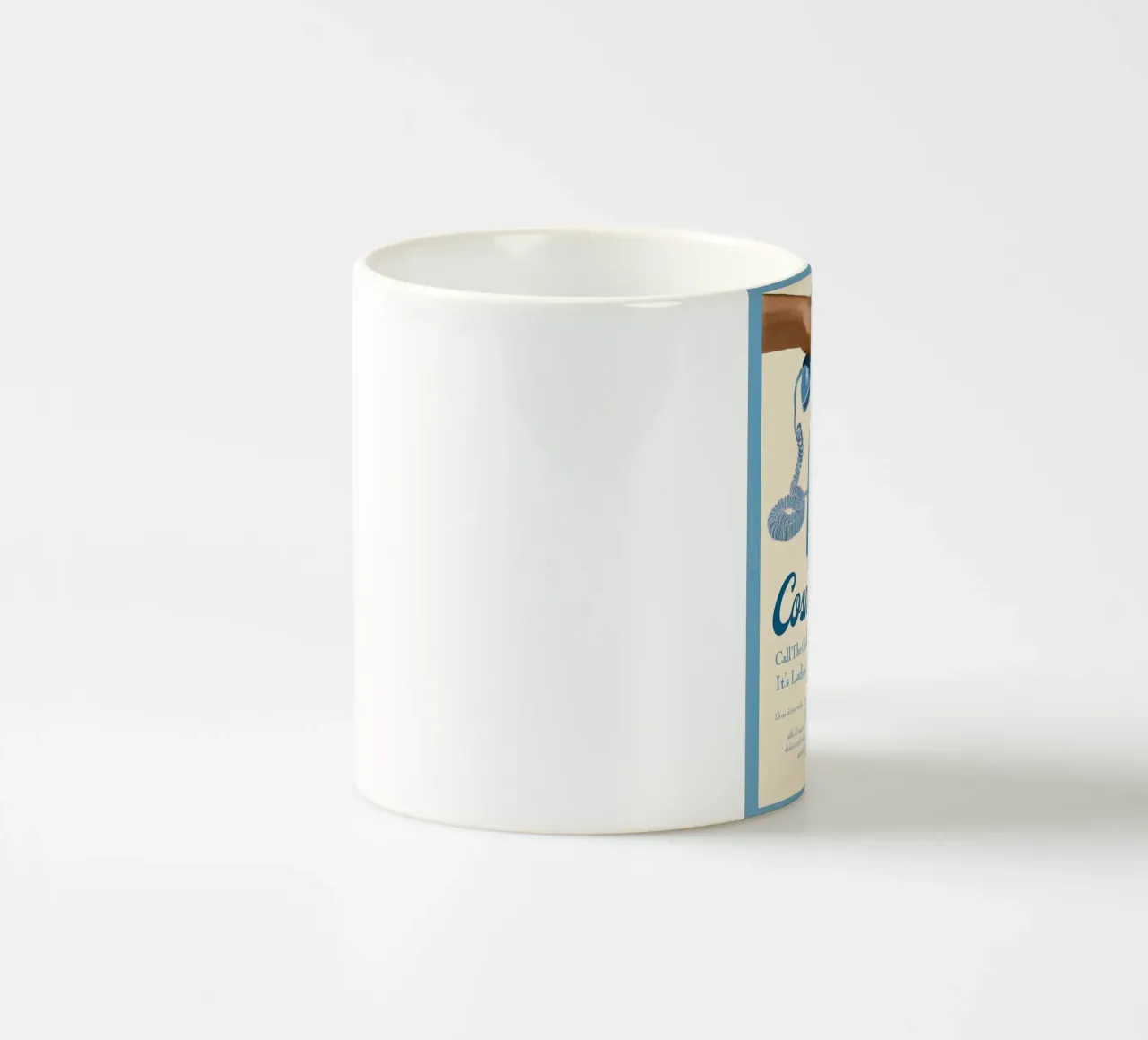 Cosmopolitan Call The Girls Blue Poster ceramic mug by noahmiss