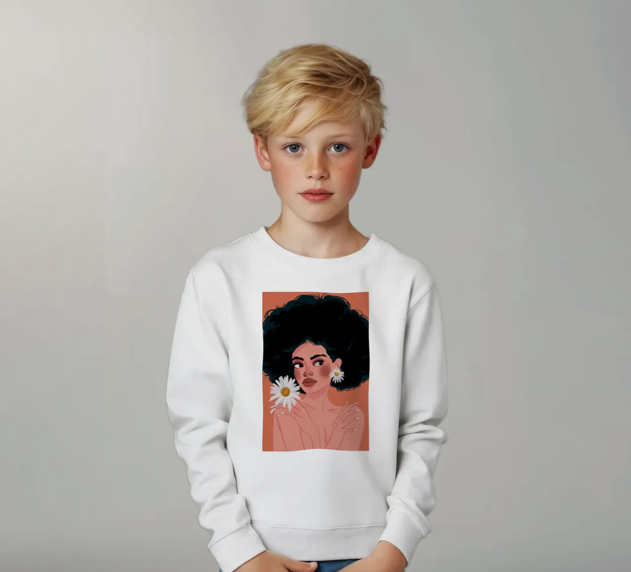 Daisy Muse Purity kids sweatshirt by Giant Foxs