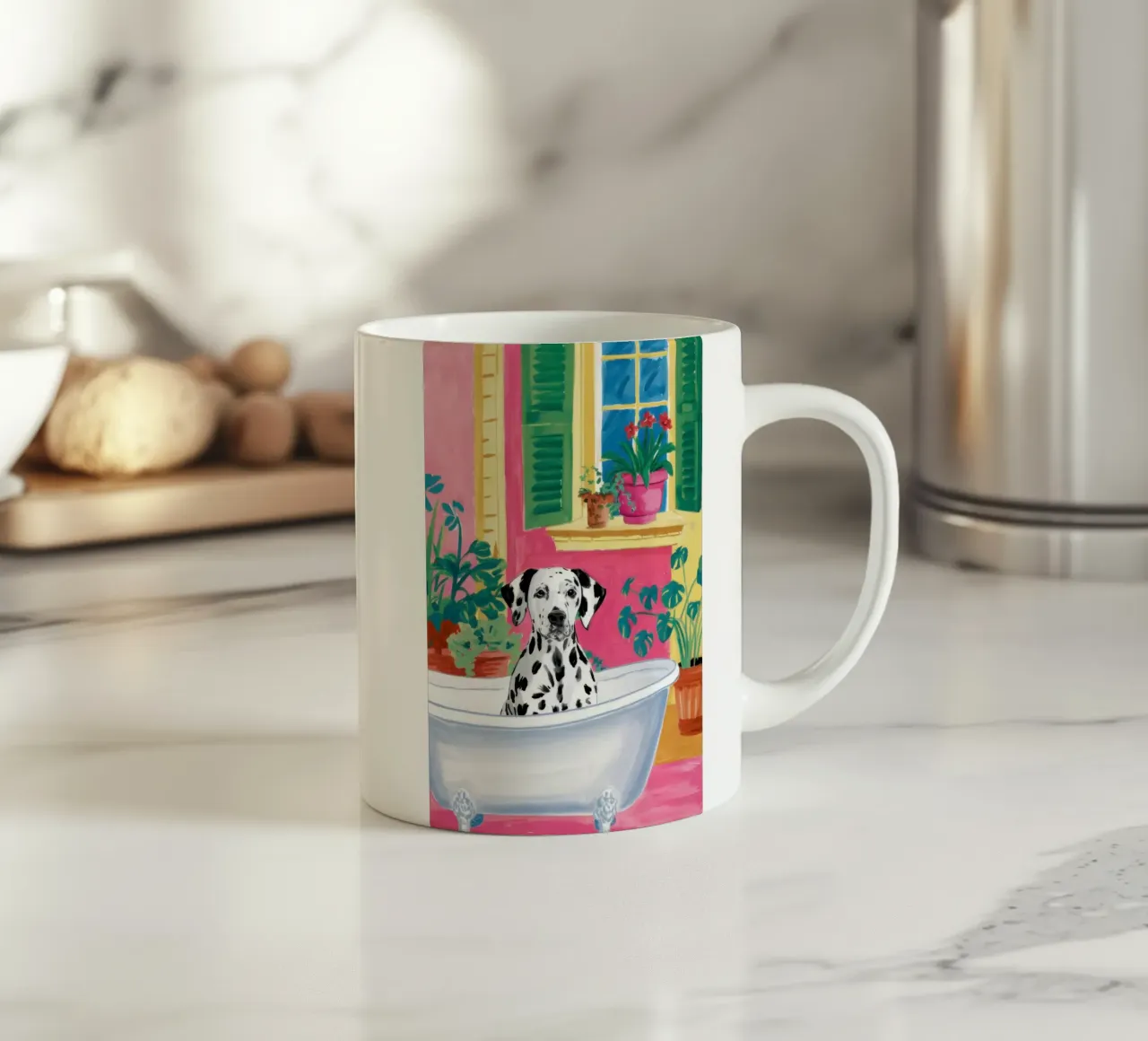 Bagnoschiuma dalmata tazza in ceramica da Reds Jays