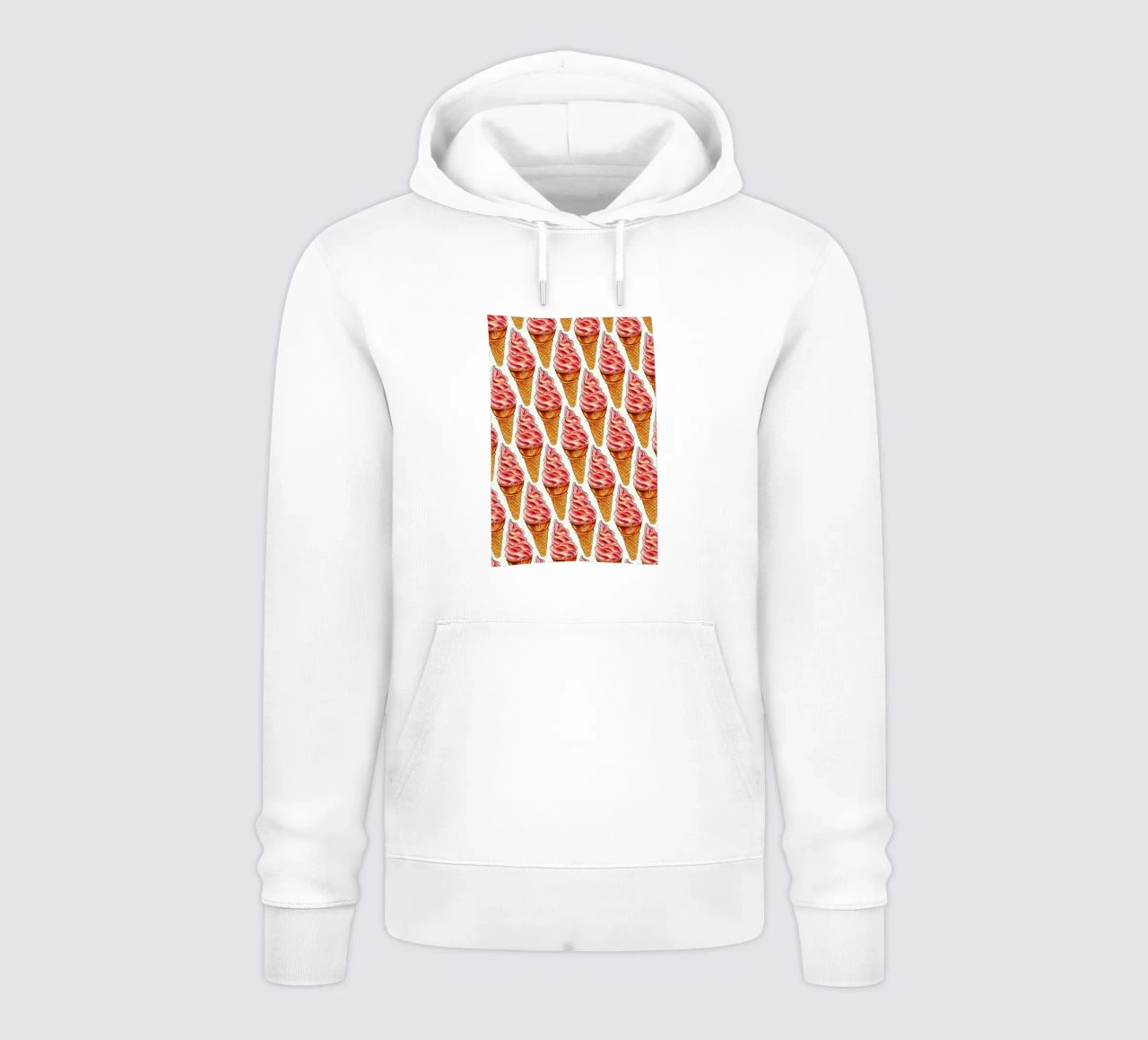 Strawberry Soft Serve Pattern felpa con cappuccio da Kelly Gilleran