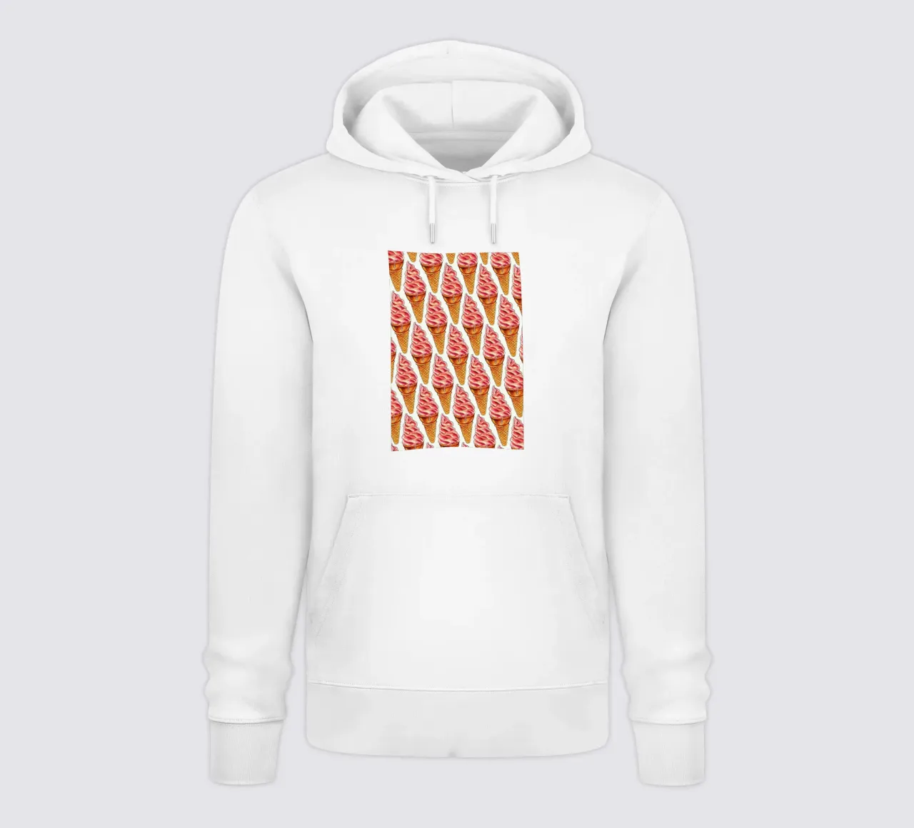 Strawberry Soft Serve Pattern felpa con cappuccio da Kelly Gilleran