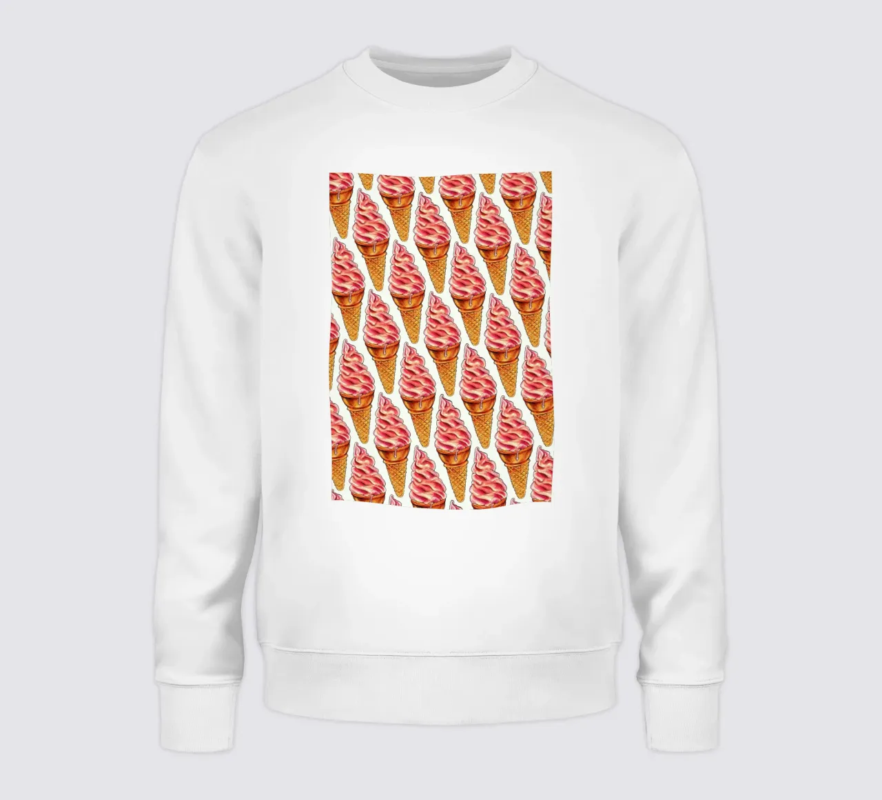 Strawberry Soft Serve Pattern felpa da Kelly Gilleran