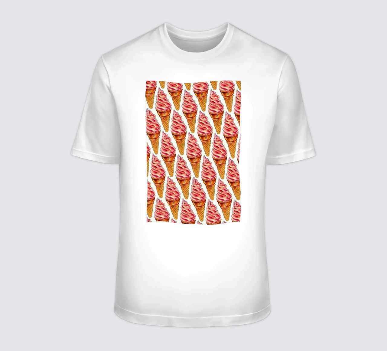 Strawberry Soft Serve Pattern t-shirt da Kelly Gilleran