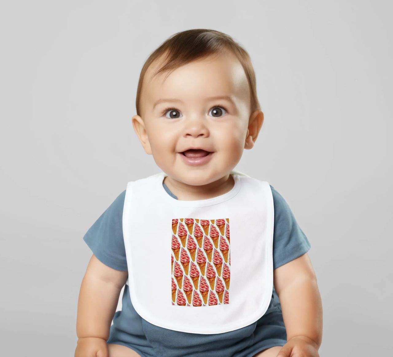 Strawberry Soft Serve Pattern bavaglino da Kelly Gilleran