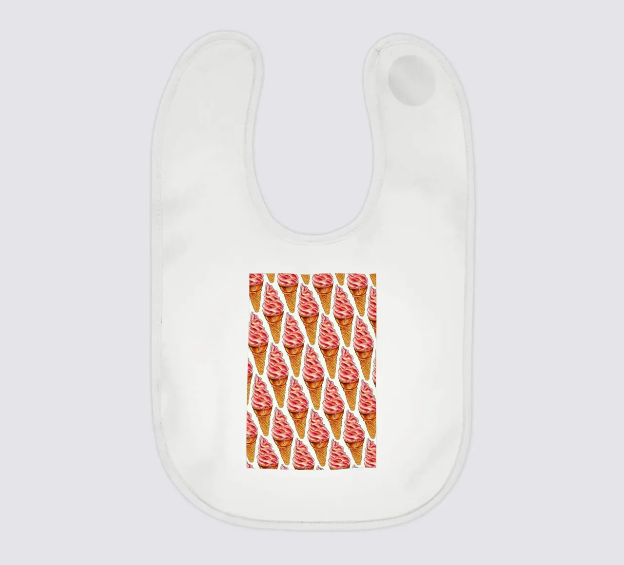 Strawberry Soft Serve Pattern Babylätzchen von Kelly Gilleran