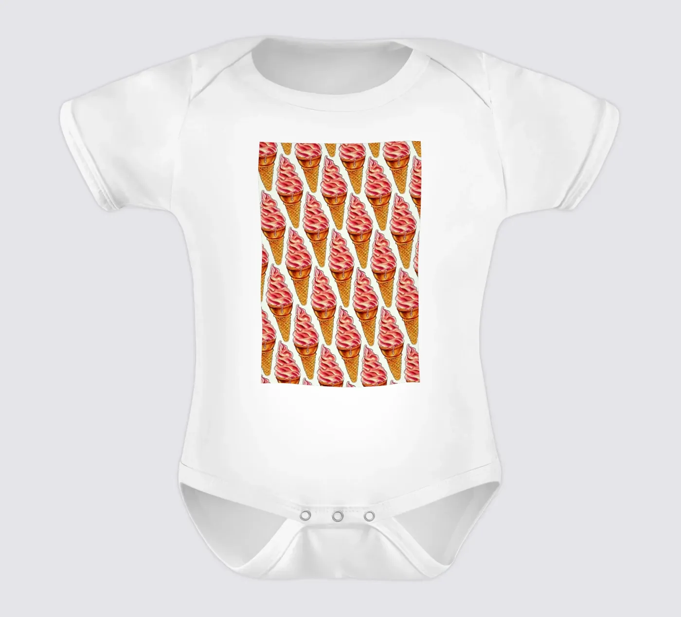 Strawberry Soft Serve Pattern body bébé de Kelly Gilleran