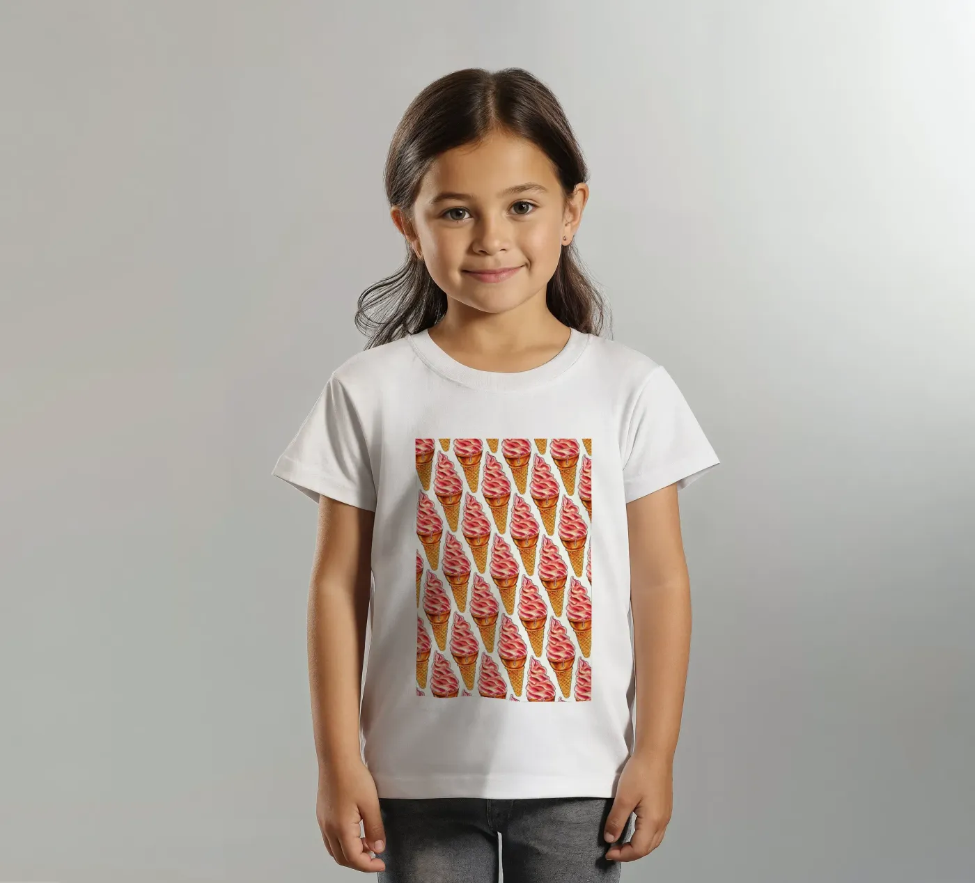 Strawberry Soft Serve Pattern t-shirt bambini da Kelly Gilleran
