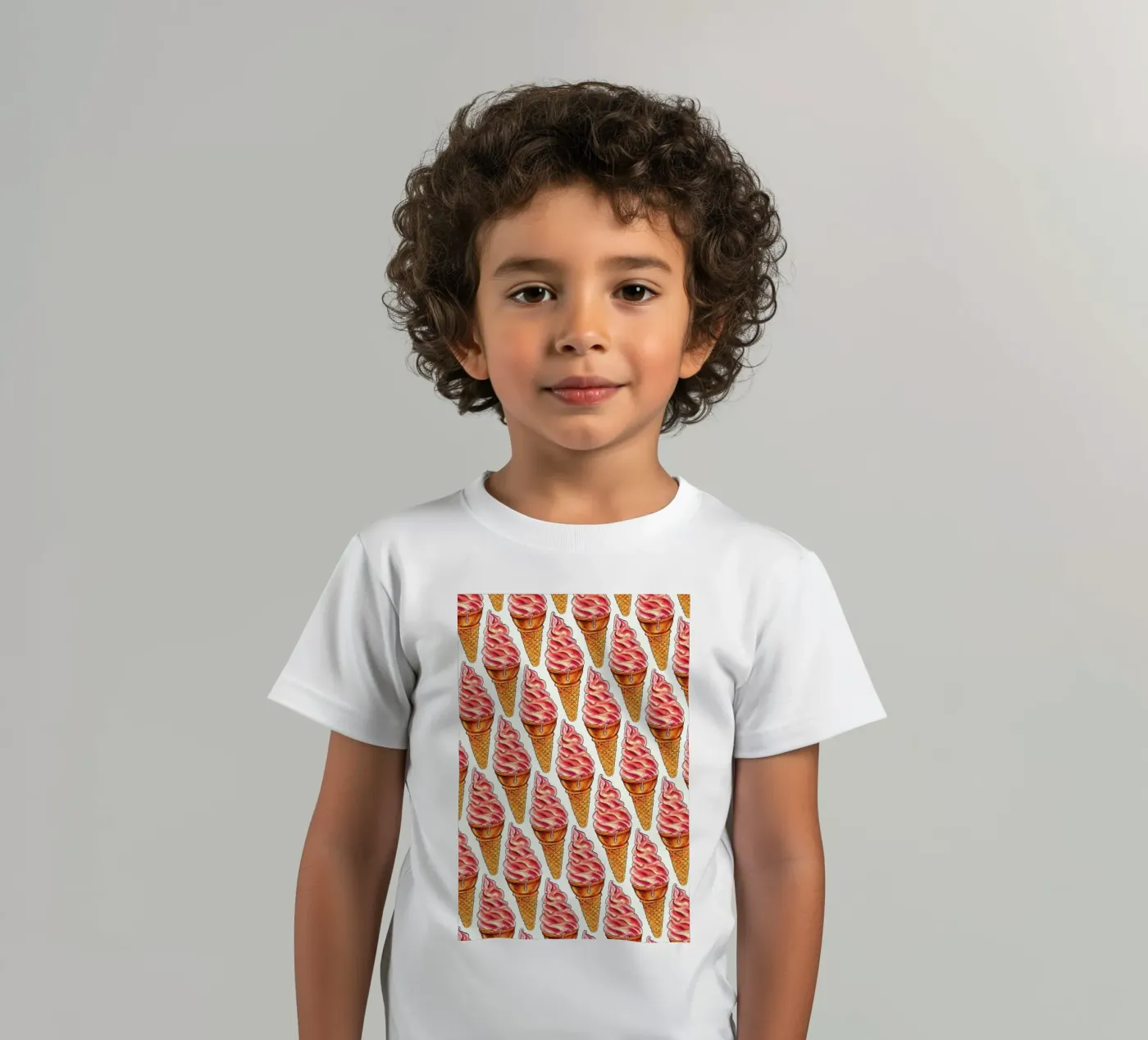 Strawberry Soft Serve Pattern t-shirt bambini da Kelly Gilleran