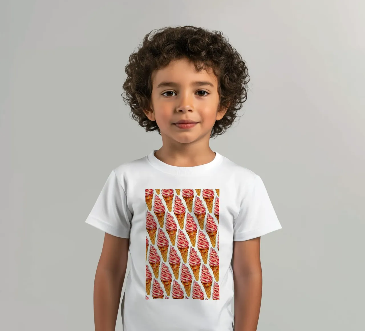 Strawberry Soft Serve Pattern t-shirt bambini da Kelly Gilleran