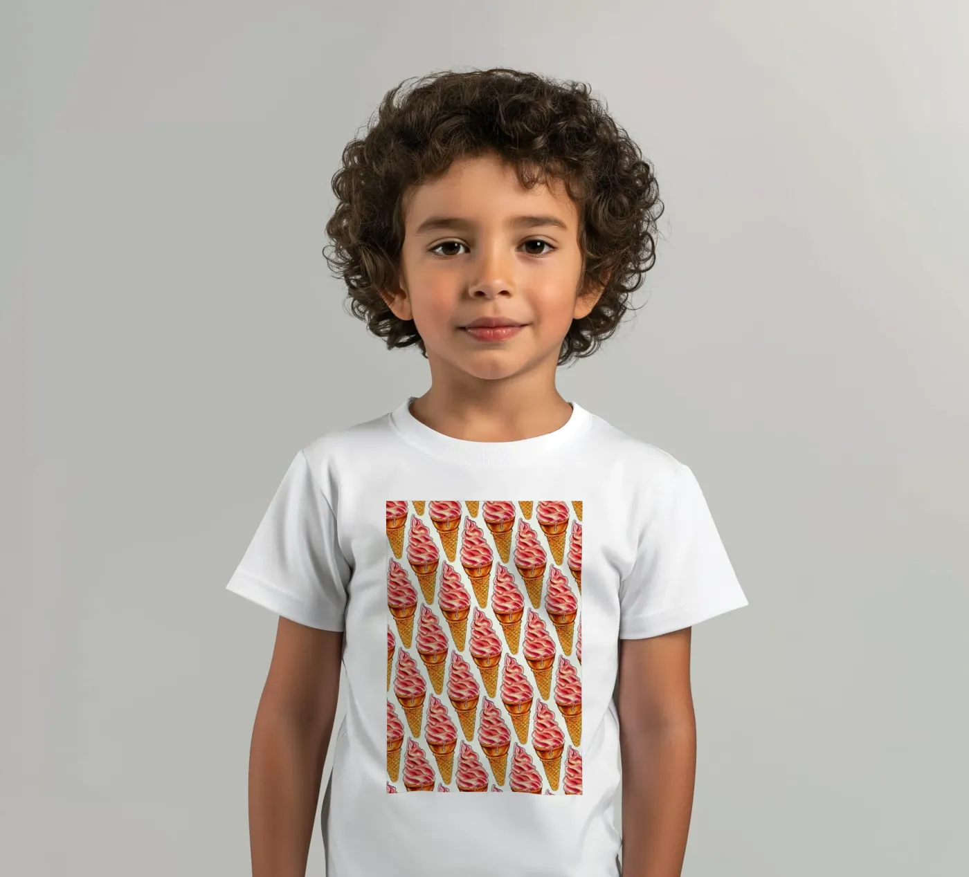 Strawberry Soft Serve Pattern t-shirt bambini da Kelly Gilleran