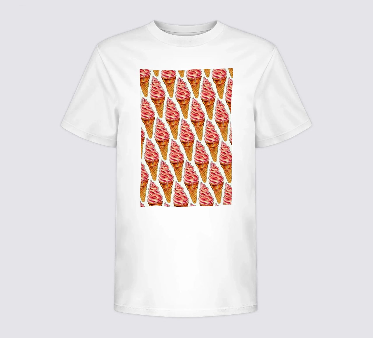 Strawberry Soft Serve Pattern t-shirt bambini da Kelly Gilleran