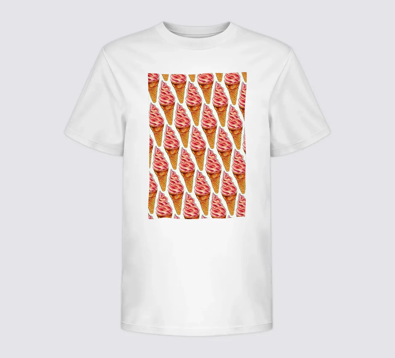 Strawberry Soft Serve Pattern t-shirt bambini da Kelly Gilleran