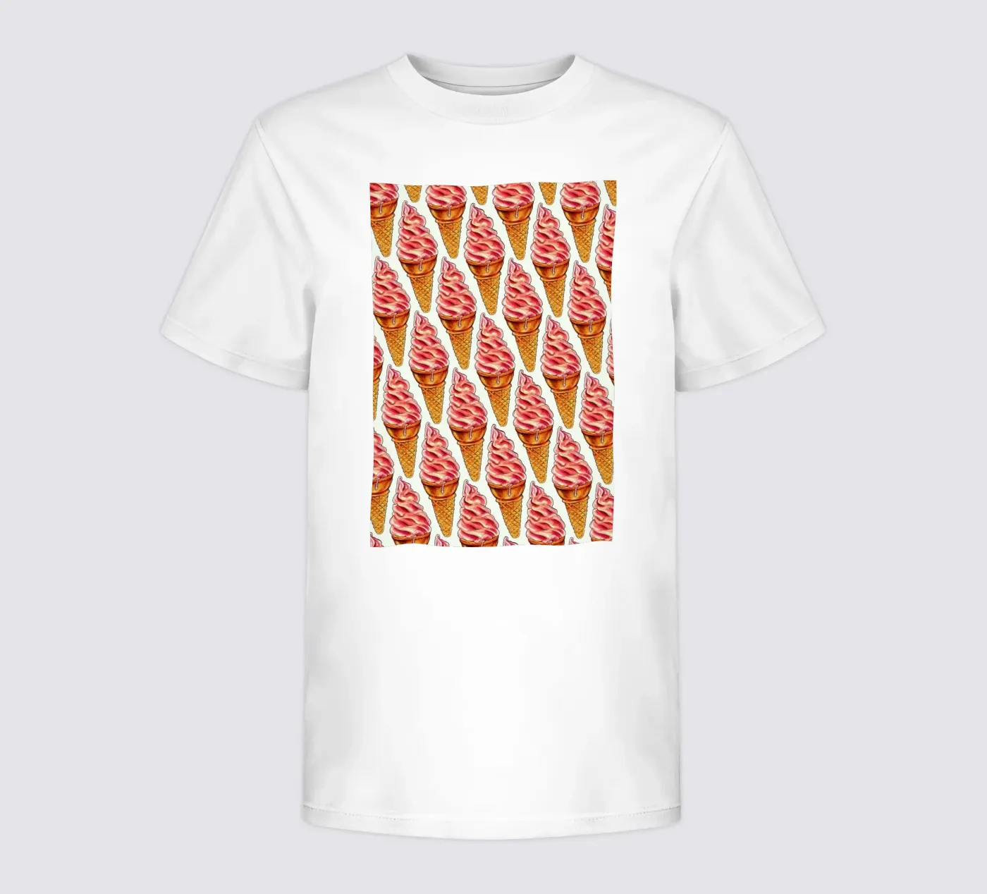 Strawberry Soft Serve Pattern t-shirt bambini da Kelly Gilleran
