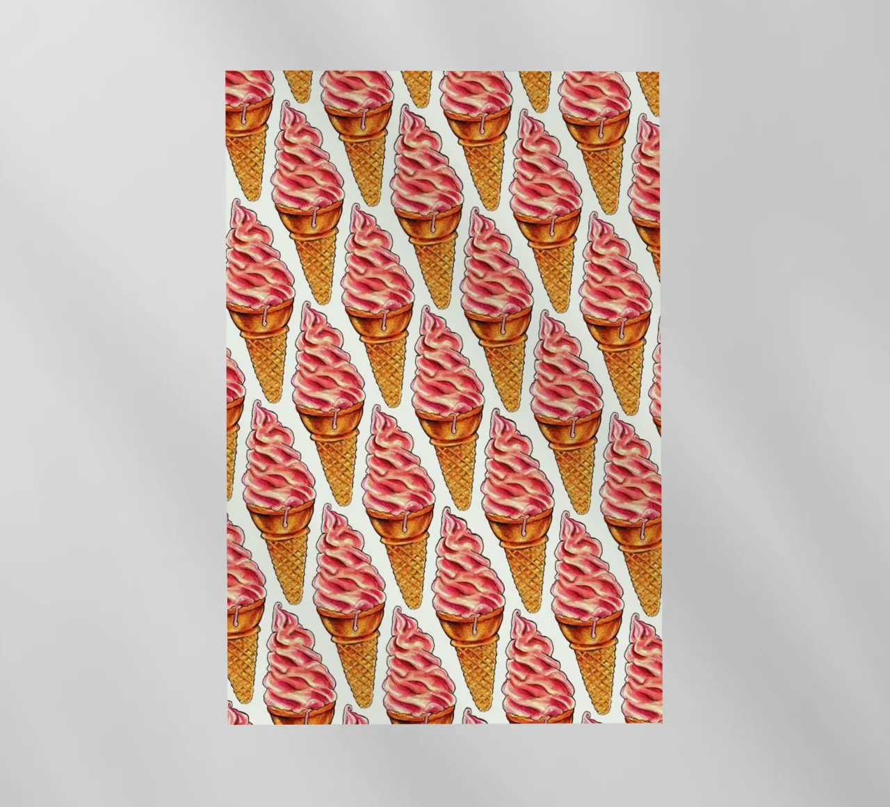 Strawberry Soft Serve Pattern Backlit Folie von Kelly Gilleran