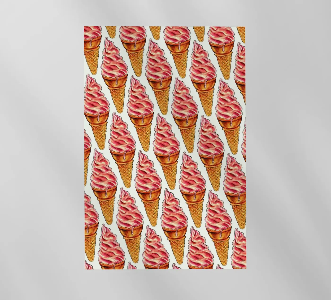 Strawberry Soft Serve Pattern pellicola backlit da Kelly Gilleran