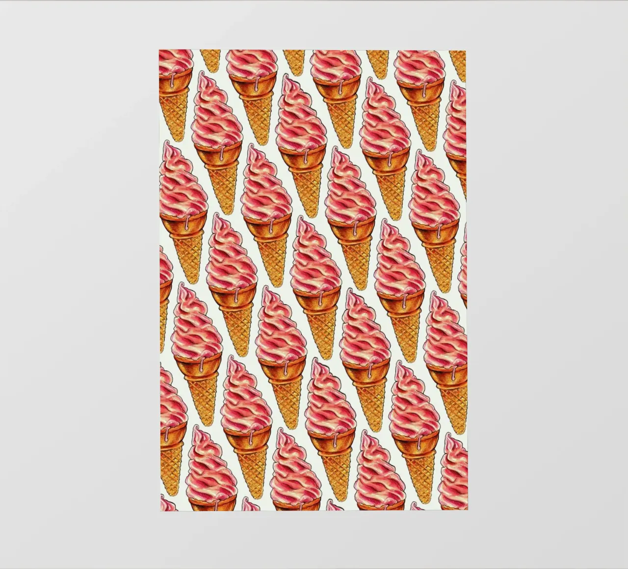 Strawberry Soft Serve Pattern Backlit Folie von Kelly Gilleran