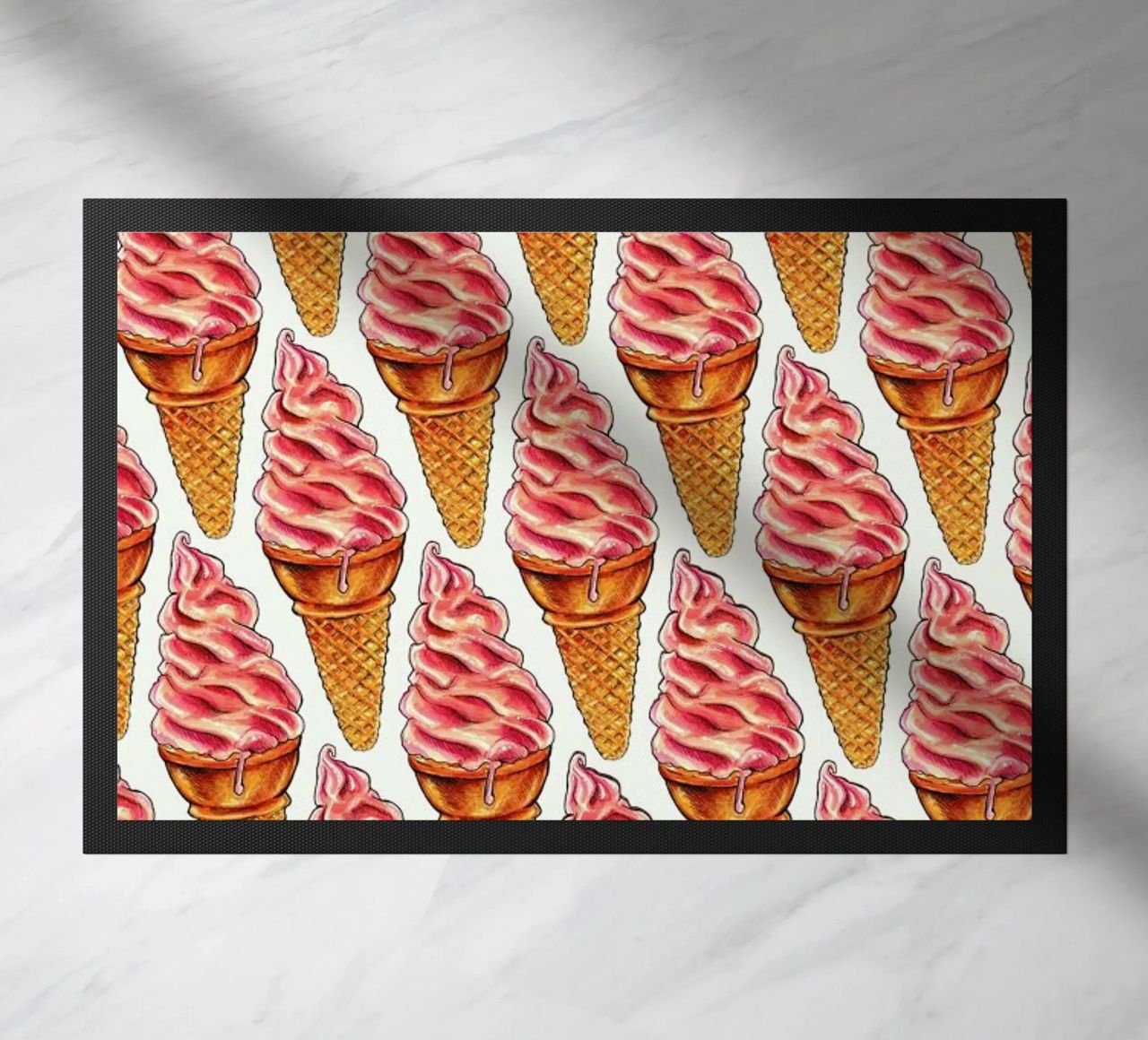 Strawberry Soft Serve Pattern zerbino da Kelly Gilleran