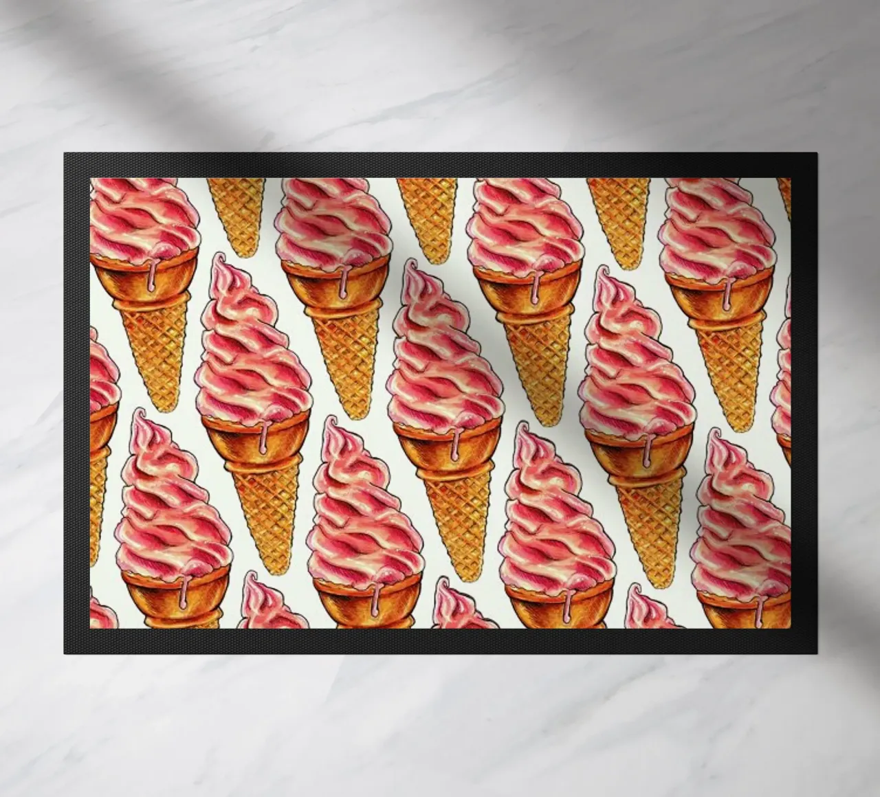 Strawberry Soft Serve Pattern zerbino da Kelly Gilleran