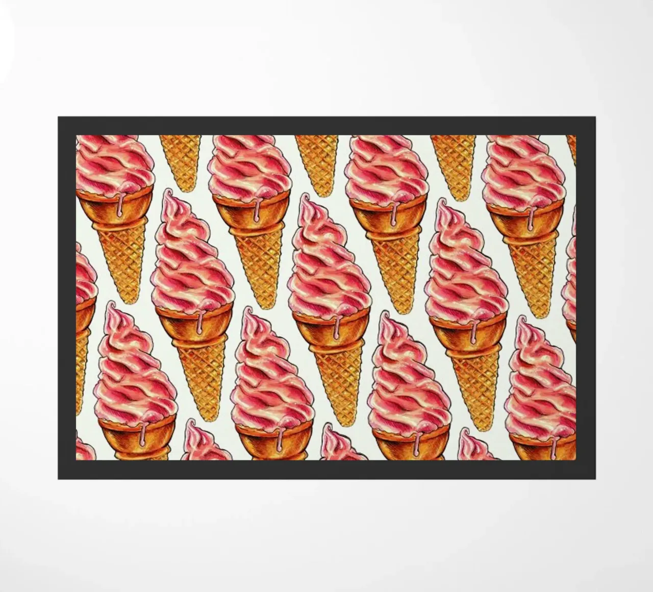 Strawberry Soft Serve Pattern zerbino da Kelly Gilleran