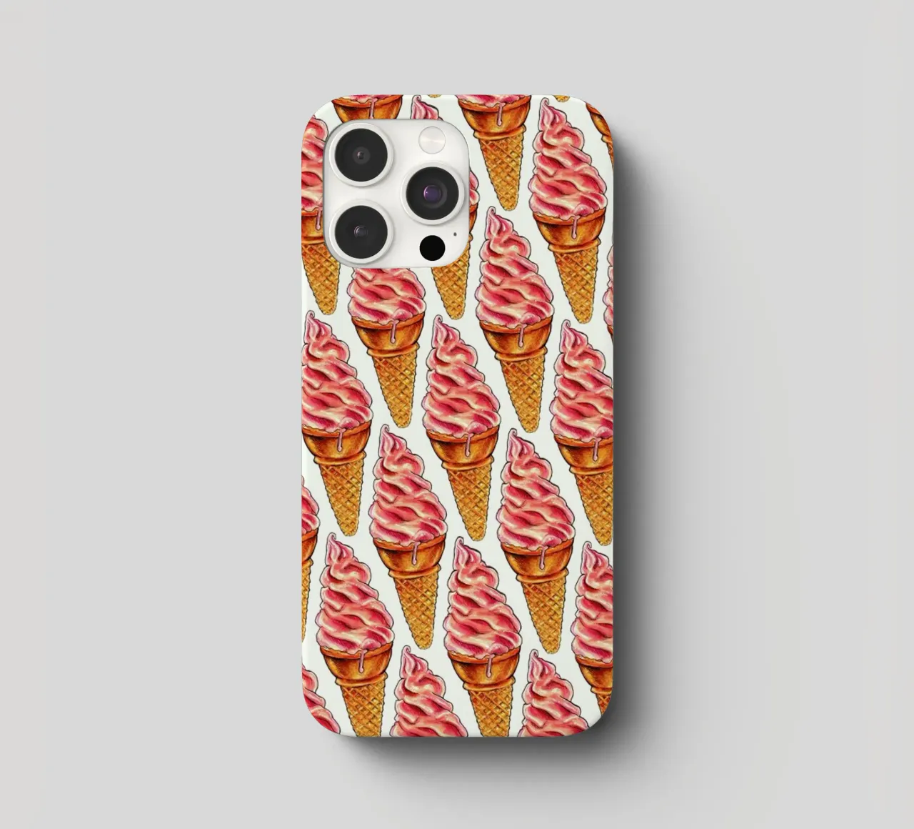 Strawberry Soft Serve Pattern cover iphone da Kelly Gilleran