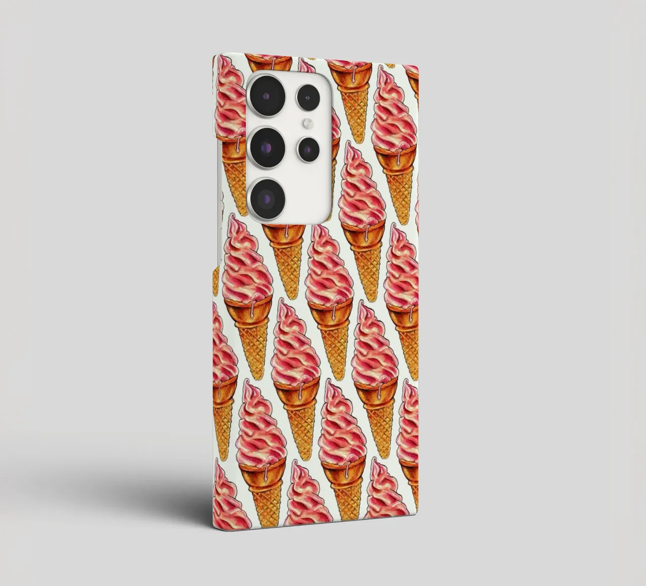 Strawberry Soft Serve Pattern cover samsung da Kelly Gilleran