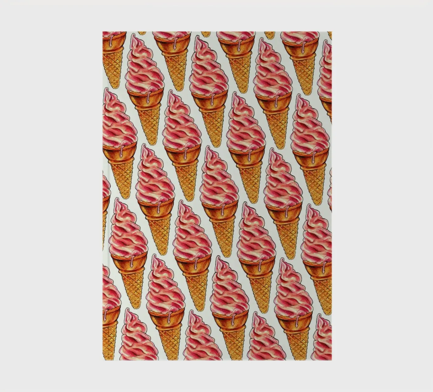 Strawberry Soft Serve Pattern notitieboek van Kelly Gilleran