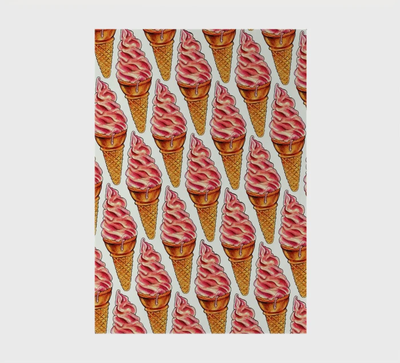 Strawberry Soft Serve Pattern notitieboek van Kelly Gilleran