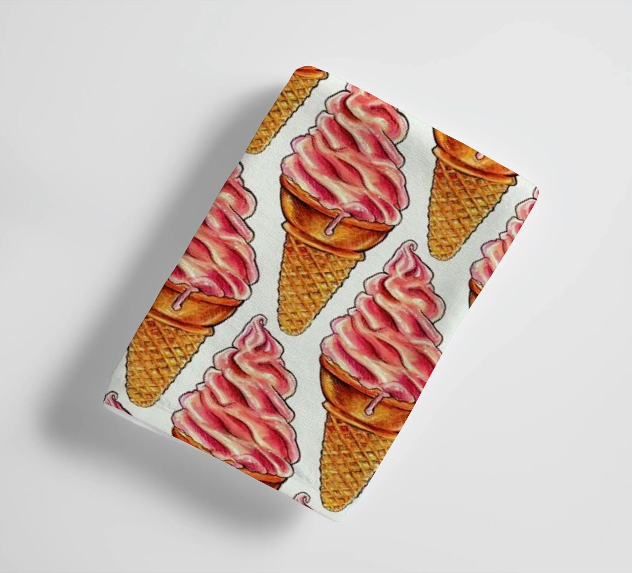 Strawberry Soft Serve Pattern asciugamano da bagno da Kelly Gilleran