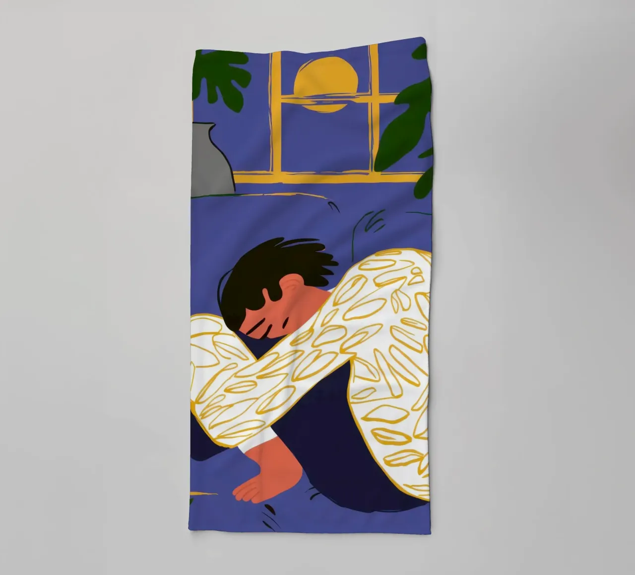 Solitary Floor Repose towel by Mossy Pigment