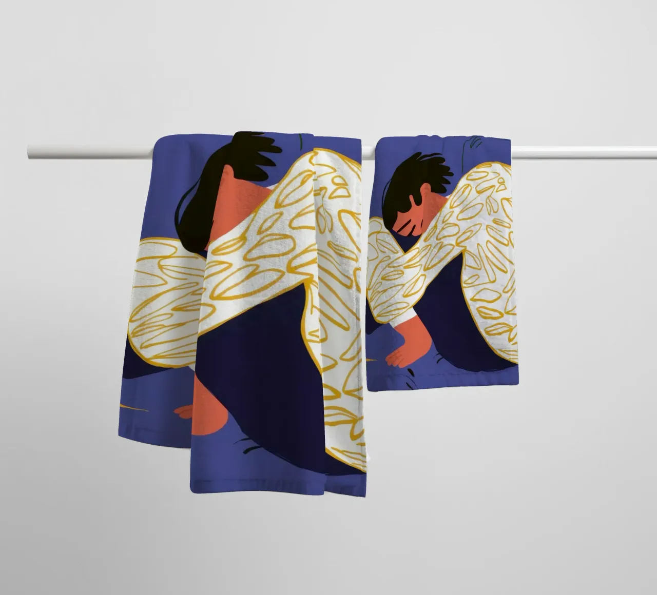 Solitary Floor Repose towel by Mossy Pigment