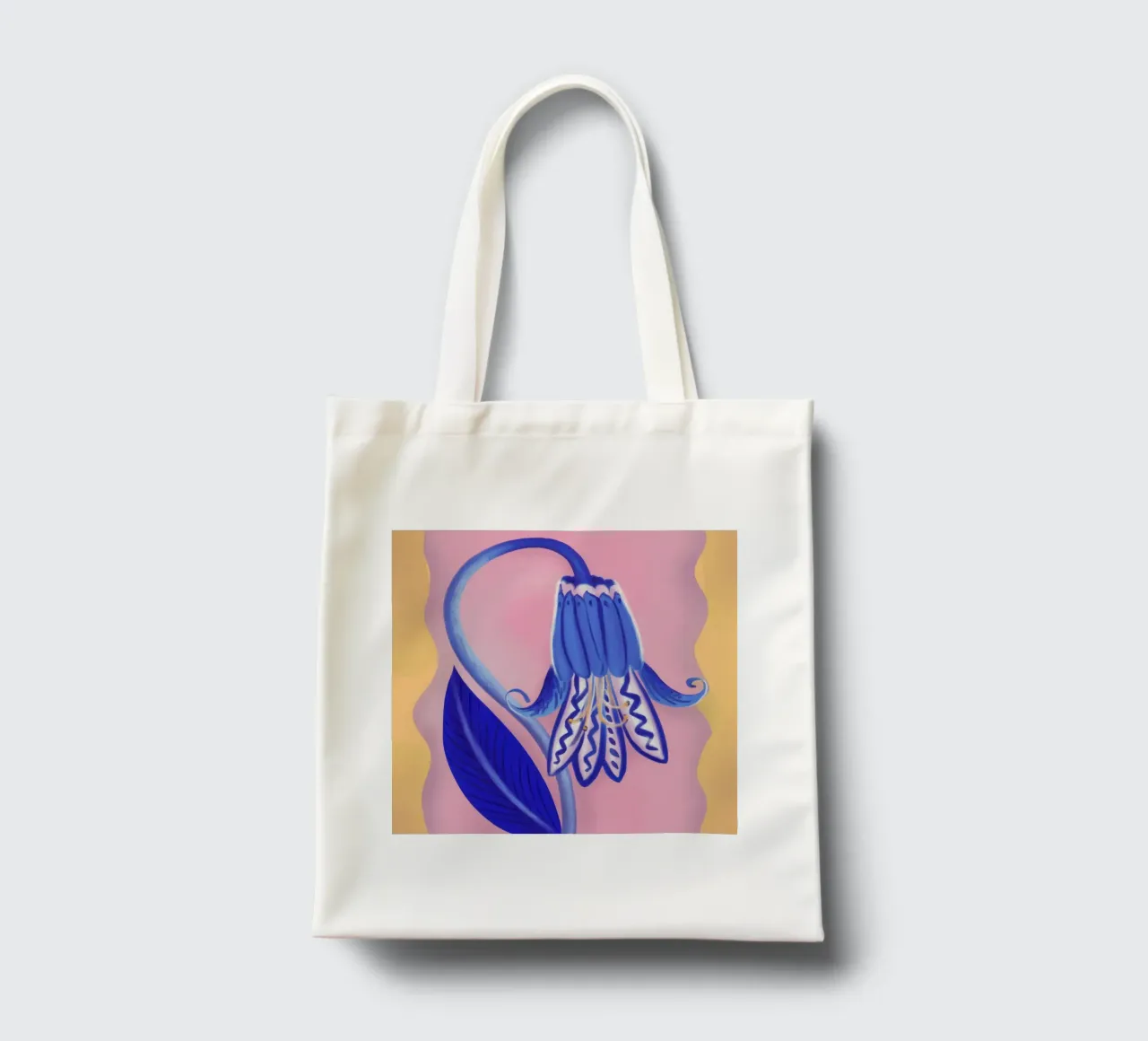 Fioritura di campanule elettriche borsa in juta da Reds Jays