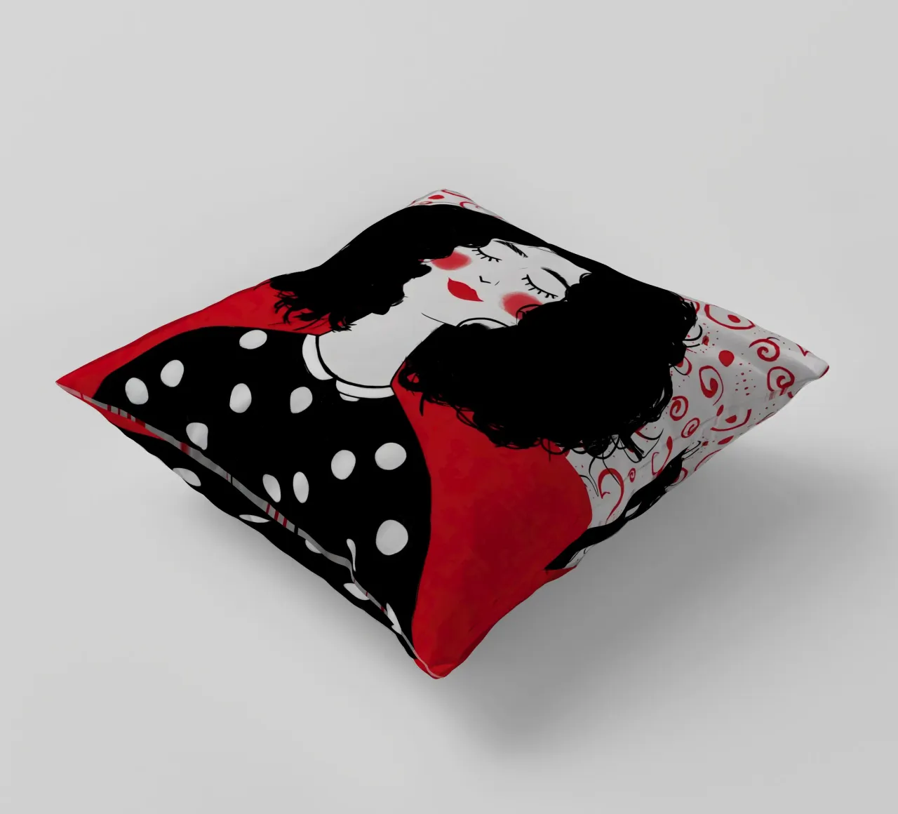 Polka Dot Dream Cloud decorative cushion by Giant Foxs