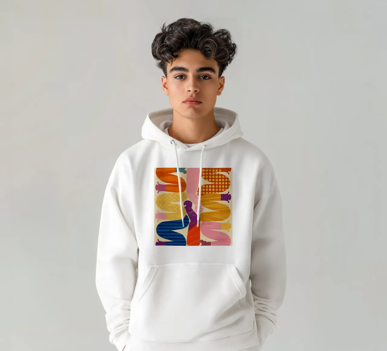 Sinfonia di forme intrecciate felpa con cappuccio da Monuments Fire