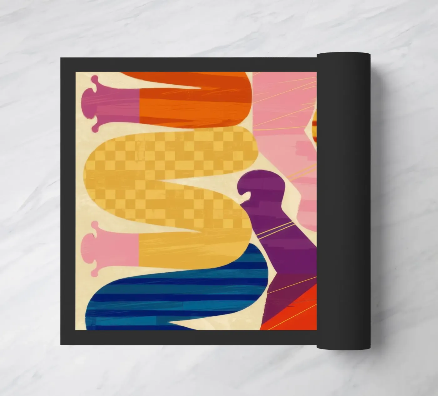 Intertwined Shape Symphony doormat by Monuments Fire