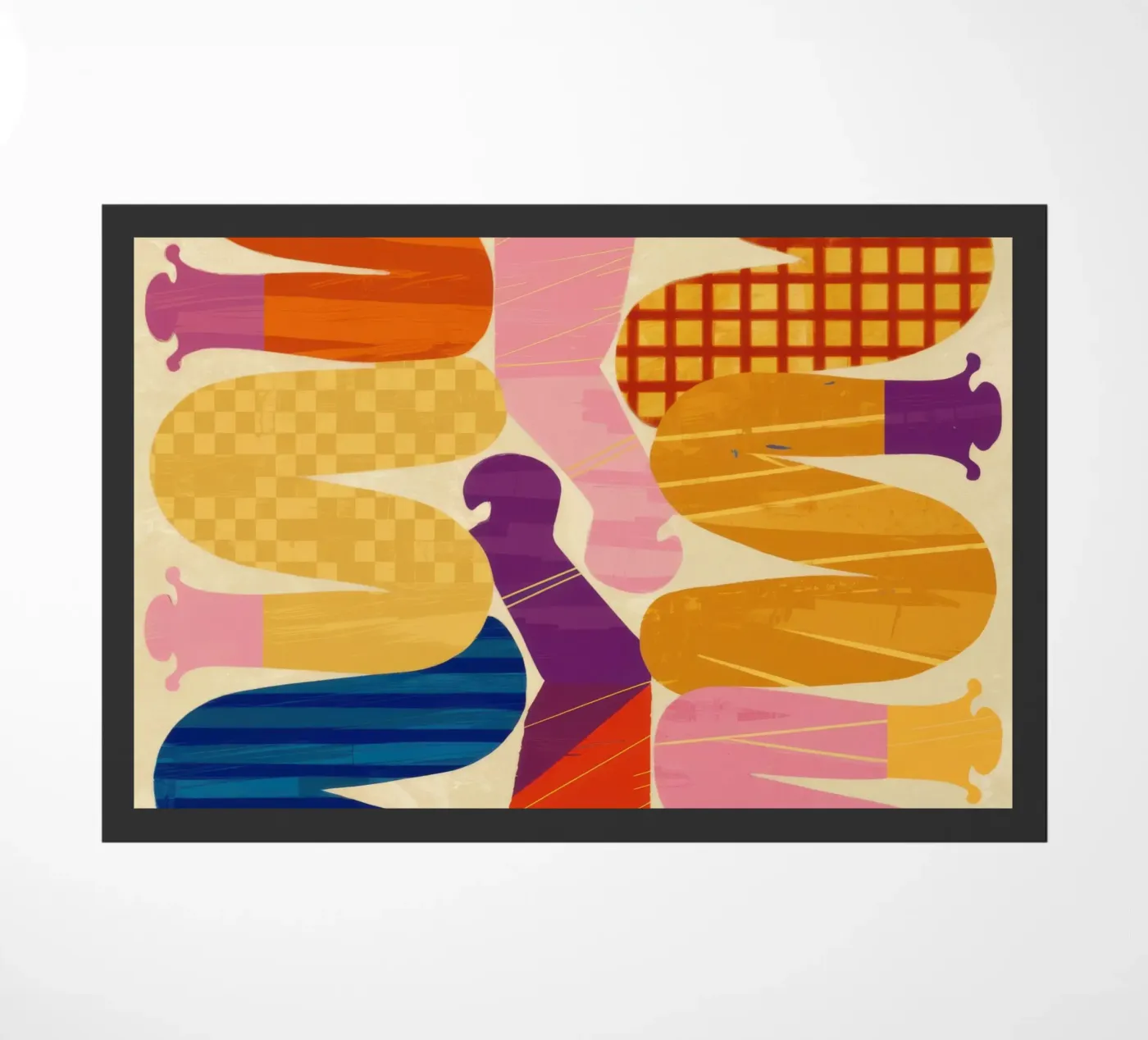 Intertwined Shape Symphony doormat by Monuments Fire