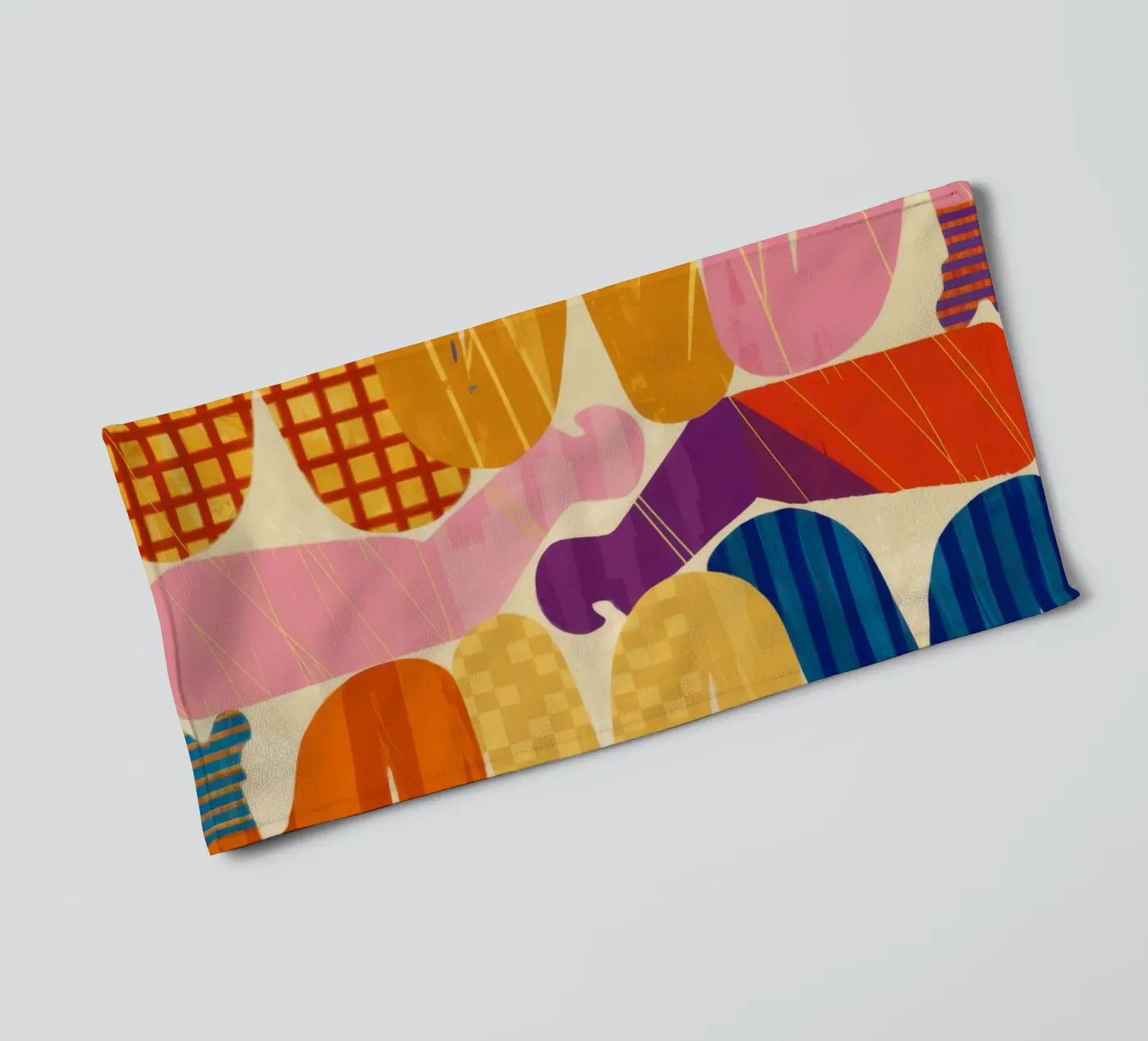 Intertwined Shape Symphony towel by Monuments Fire