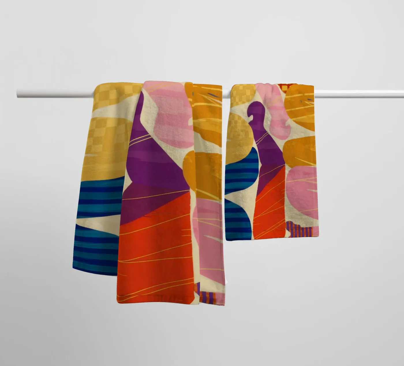 Intertwined Shape Symphony towel by Monuments Fire