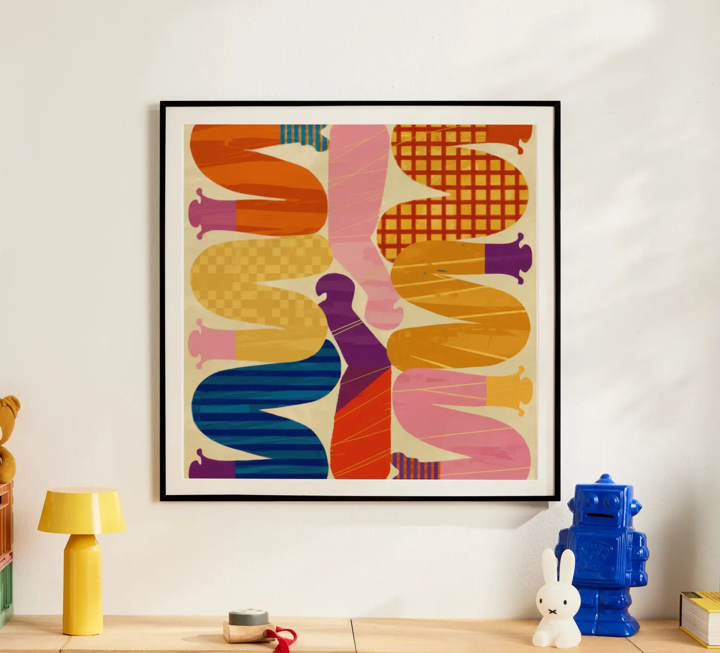 Intertwined Shape Symphony poster da Monuments Fire