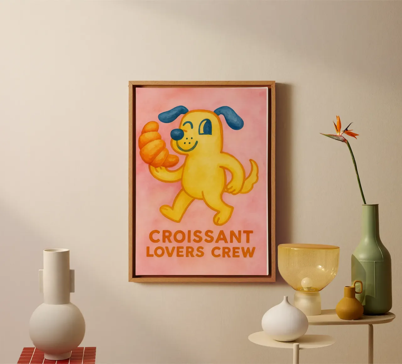 croissant liefhebbers crew canvas met Baklijst van Britania