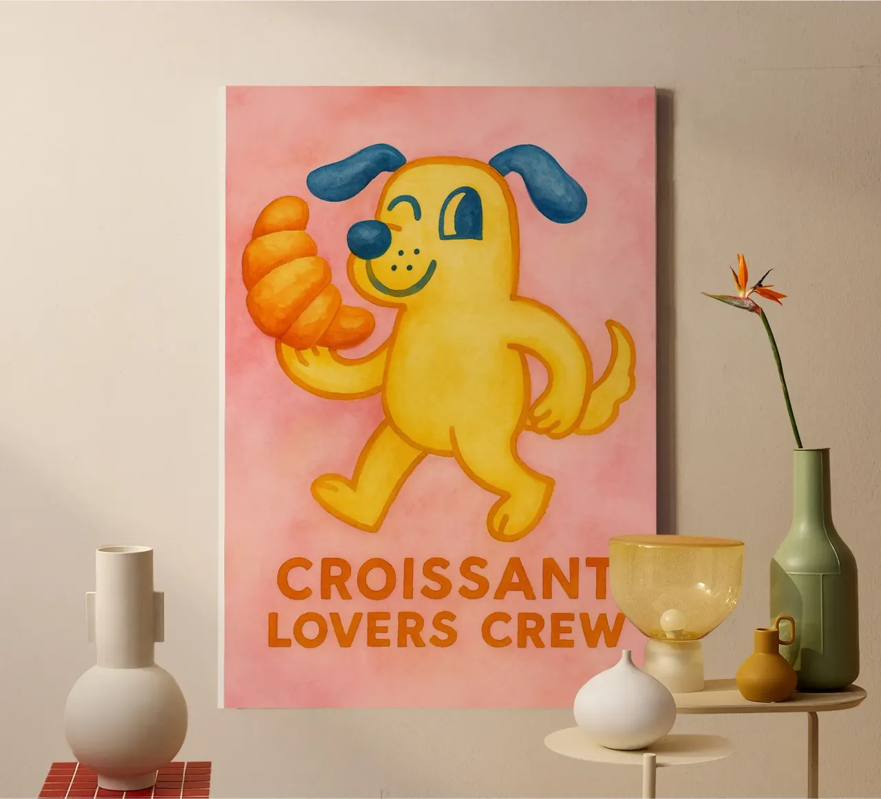 croissant liefhebbers crew canvas met Baklijst van Britania